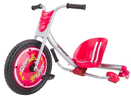 תלת אופן פעלולים Flsah Ride 360 עם אפקט הניצוצות - אדום