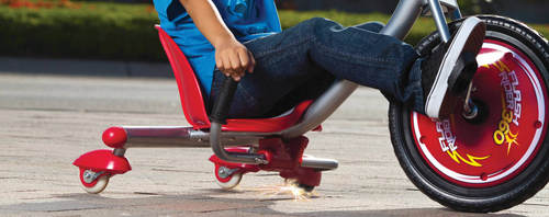 תלת אופן פעלולים Flsah Ride 360 עם אפקט הניצוצות - אדום