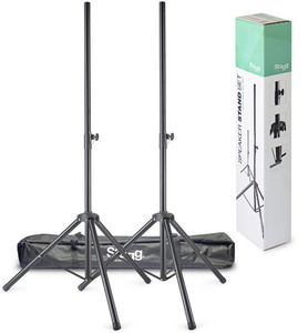 זוג סטנדים לרמקול + תיק Stagg SPS-0620 BK SET