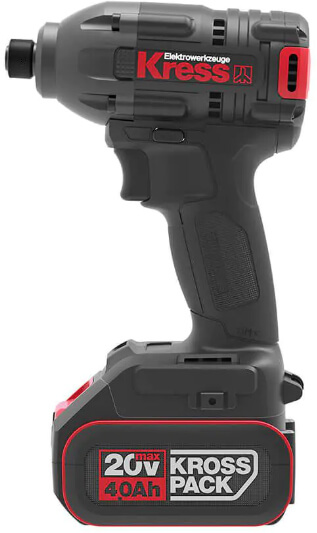 אימפקט נטענת 20V+זוג סוללות 2A Kress