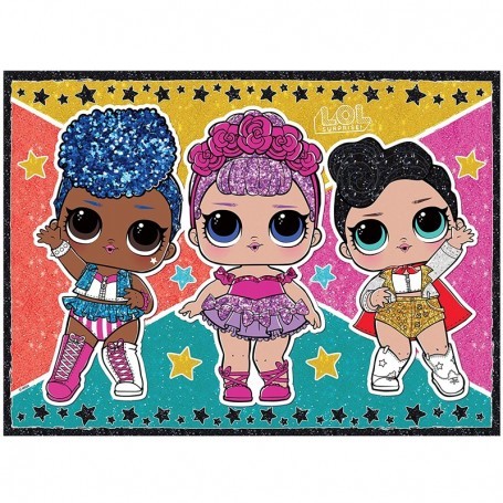 פאזל 100 חלקים XXL  מנצנץ עם דמויות LOL