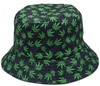 כובע טמבל מריחואנה 100% כותנה בעיצוב עלים ירוקים