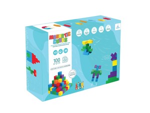 משחק קוביות מגנטיות 100 חלקים