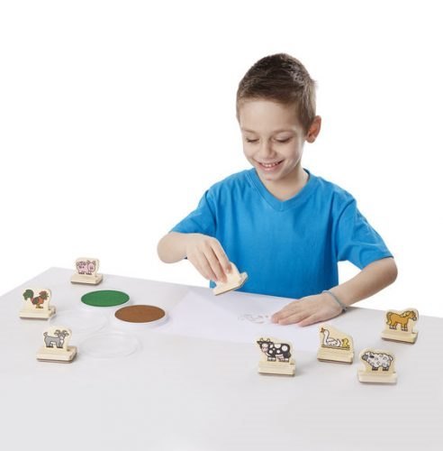 ערכת החותמות הראשונה שלי חיות חווה מעץ