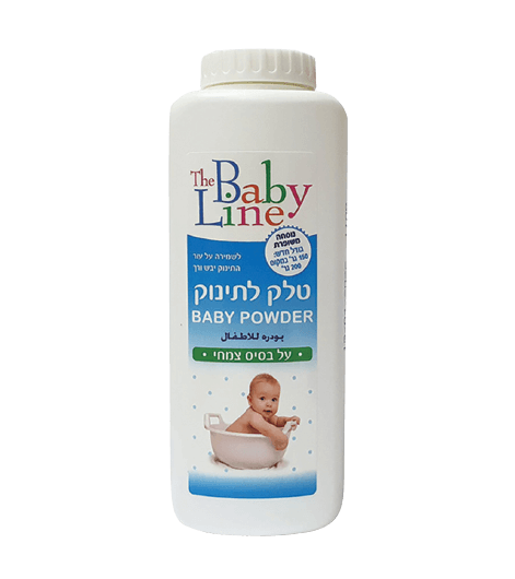  טלק לתינוקות | על בסיס צמחי | מכיל 150 גרם | בייבי ליין