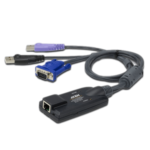 ATEN USB VGA Virtual Media KVM Adapter with Smart Card Support KA7177