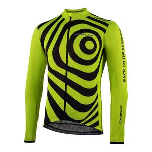 חולצה ארוכה לרכיבת אופניים לגברים LS COFFEE JERSEY צהוב-שחור אלסטית דקה ומאווררת