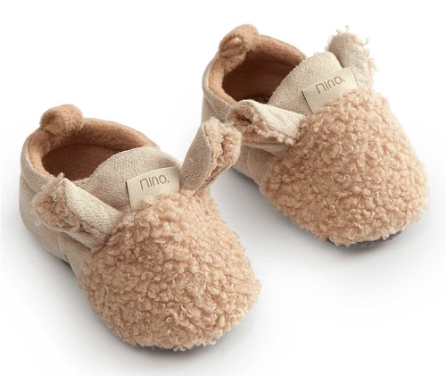 נעלי בית לתינוק עם ריפוד פנימי וסוליה מונעת החלקה מידה S (0-6 חודשים) - סנד