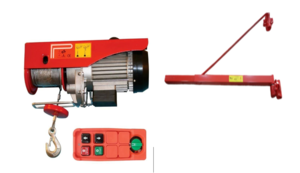 כננת הרמה חשמלית אלחוטית 125/250 ק"ג + שלט אלחוטי + זרוע לכננת 1100 מ