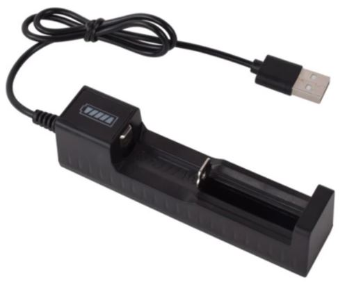 מטען USB יחיד לסוללות מהדגמים 18650 26650 21700 10440 14500 16340 A AA AAA AAAA Li-ion NiCd NiMH 
