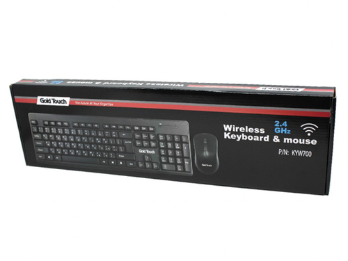 סט מקלדת ועכבר אלחוטי Gold Touch KYW700 גולד טאץ'