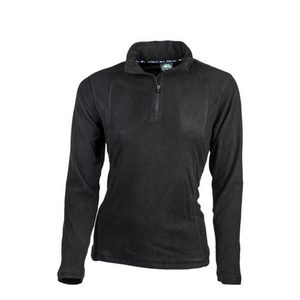 HALF ZIPPER חולצת מיקרופליז  לנשים שחור מידה 42 דגם