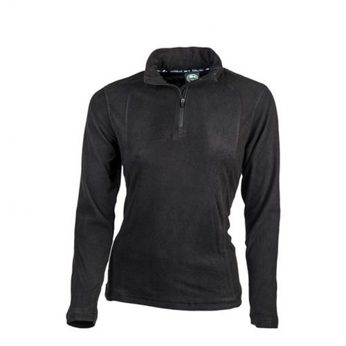 HALF ZIPPER חולצת מיקרופליז  לנשים שחור מידה 44 דגם