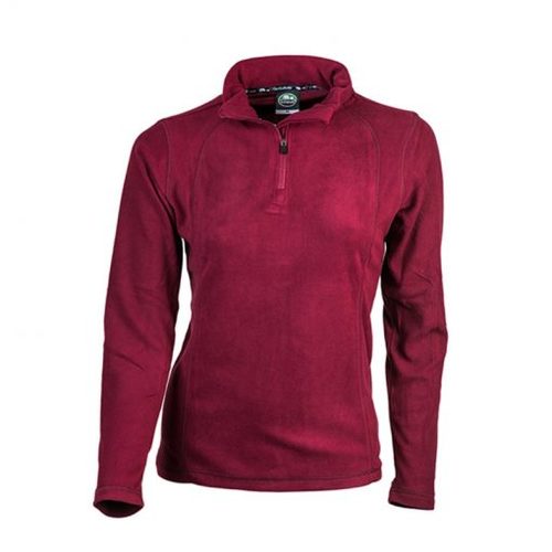 HALF ZIPPER 44 חולצת מיקרופליז לנשים בורדו מידה