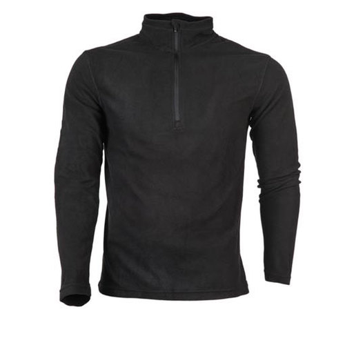 HALF ZIPPER XL חולצת מיקרופליז לגבר שחור מידה