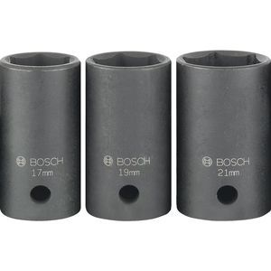 סט 3 בוקסות ארוכות מחוזקות BOSCH 17 19 21 1/2