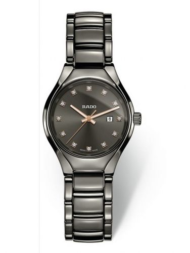 שעון RADO TRUE קרמי ויהלומים לאישה (30 ממ)