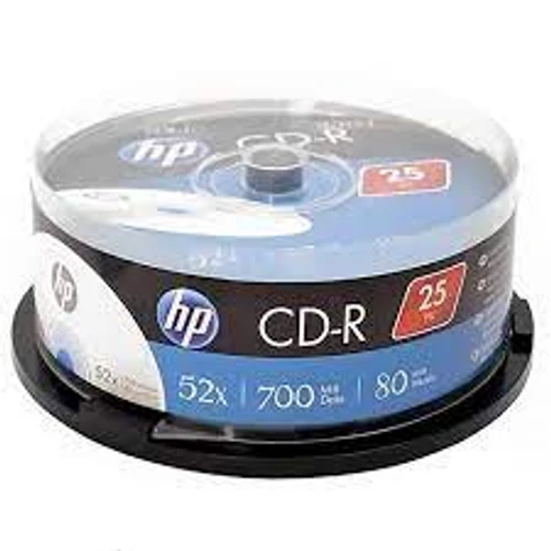 25 יח' דיסקים לצריבה HP CD-R 700Mb