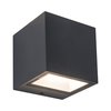 גוף תאורה צמוד קיר אפור כהה GEMINI-BOX UPDOWN LUTEC 9W IP54 אור חם