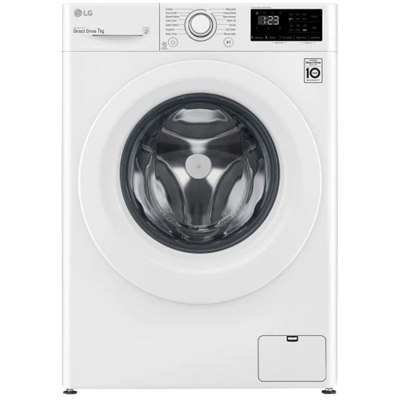 מכונת כביסה פתח קדמי אל ג'י F1607WD לבן