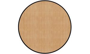 שטיח במבוק טבעי עם מונע החלקה ומסגרת תפורה - עגול חלק