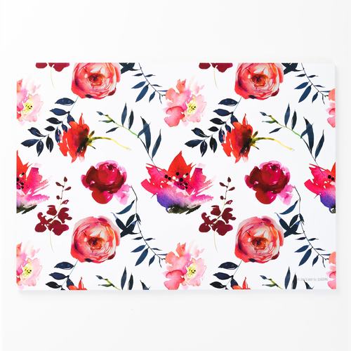 48 פלייסמטים Red Boho Flowers