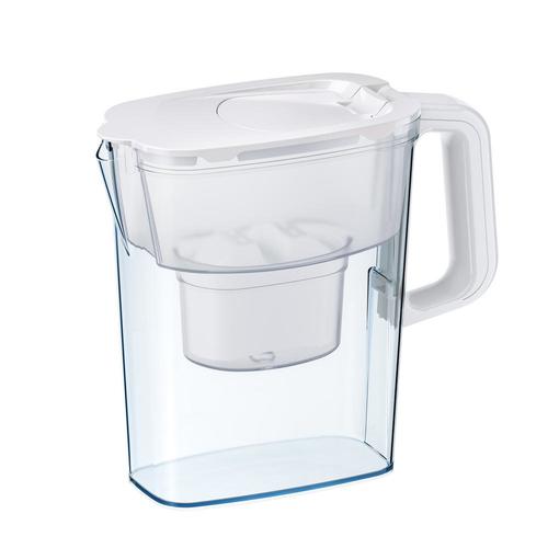 קנקן לסינון מים Pascale Water & Life Compact בנפח 2.4 ליטר בצבע לבן.