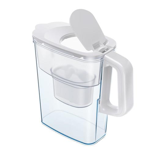 קנקן לסינון מים Pascale Water & Life Compact בנפח 2.4 ליטר בצבע לבן.