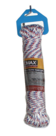 חבל קלוע 10 מ״מ צבעוני 20 מטר אורך