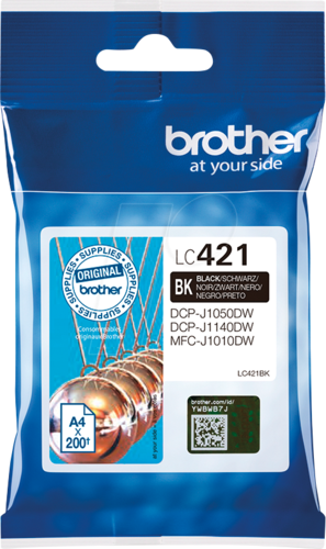  ‏ראש דיו שחור מקורי Brother LC421BK