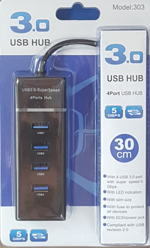 מפצל  USB 3.0 ל-4 כניסות