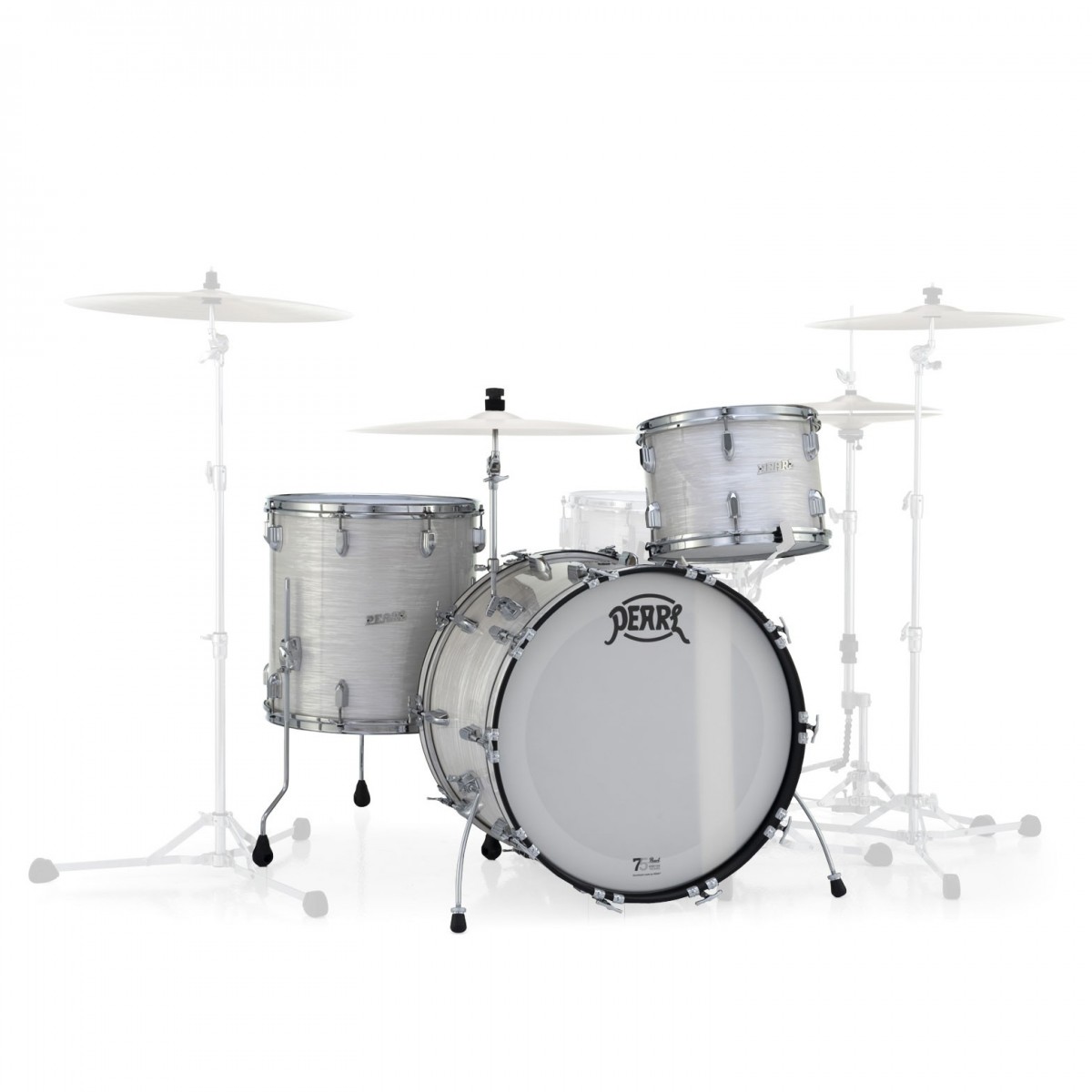 סט תופים 3 חלקים Pearl President Phenolic - Pearl White Oyster