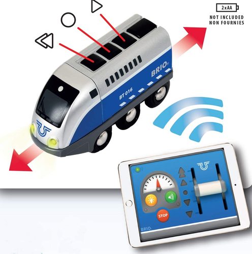 קטר רכבת נוסע קדימה אחורה עם צלילים ואורות נשלט גם ע