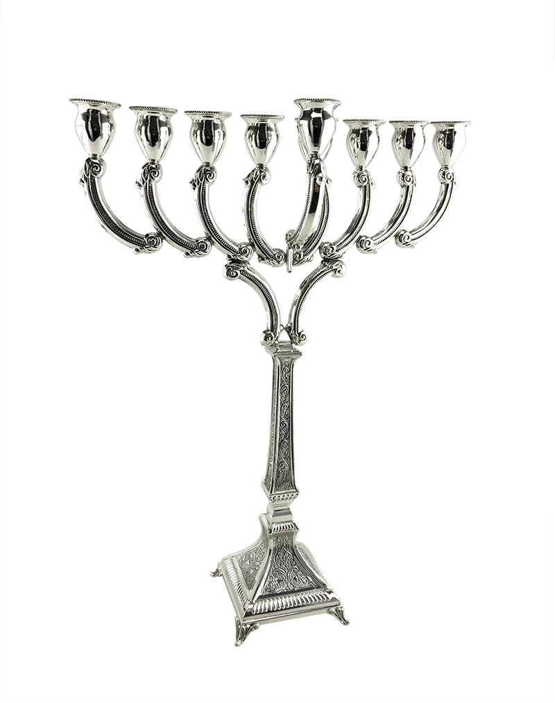 חנוכיית קשת ארוזית רקוע נר כד