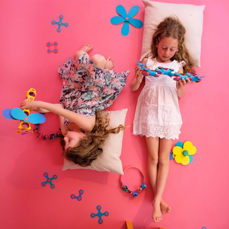קליקסו משחק מגנטי ערכת 30 חלקים - ורוד צהוב