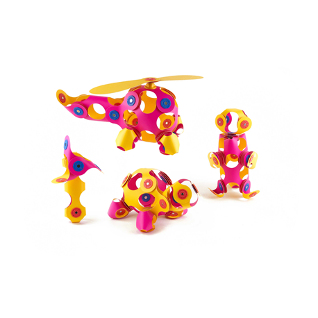 קליקסו משחק מגנטי ערכת 30 חלקים - ורוד צהוב