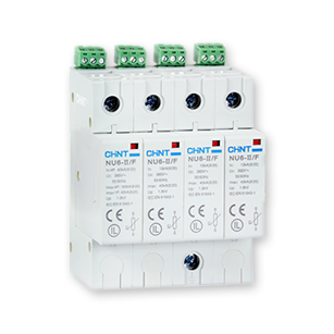 הגנת ברקים נשלפת 275V + 4P 100KA 240KAmax מגע התראה