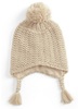 כובע חורף סרוג לתינוק עם בטנת פליז 'אינדי' לגיל 12-18 חודשים - קרם