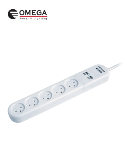 רב שקע ומטען 2xUSB