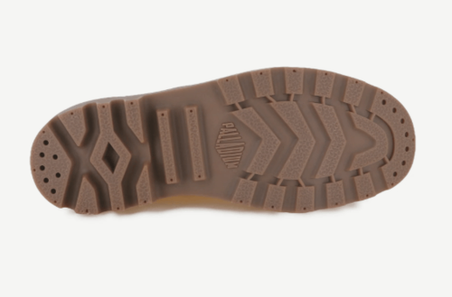 נעלי פלדיום קנבס חצי בצבע קאמל | 40-47 | PALLADIUM PAMPA HI WOODLIN 02352-209