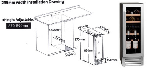 מקרר יין אינטגרלי DAUF-17.58DSS	