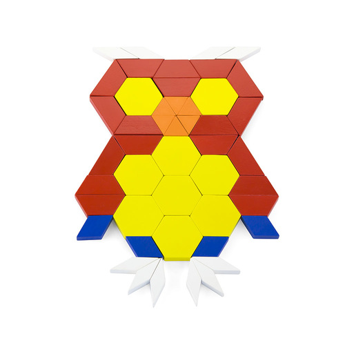 דלי 250 צורות גאומטריות צבעוניות מעץ