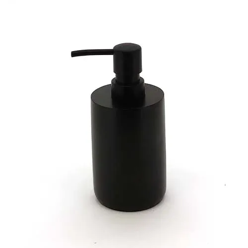 דיספנסר סבון סנדי שחור מתוך קולקציית סבוניות ומברשות שיניים (צילום מורחב) - קל לניקוי ותחזוקה לשמירה על מראה חדש ומבריק