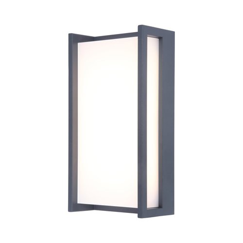 גוף תאורה צמוד קיר אפור כהה QUBO LUTEC 18W IP54 אור חם