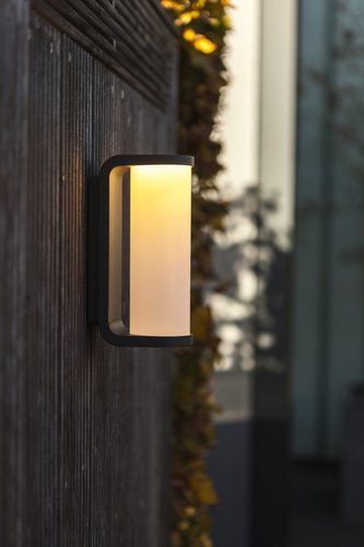 גוף תאורה צמוד קיר אפור כהה ADALYN LUTEC 10W IP44 אור חם