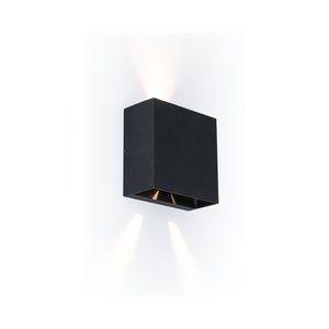 גוף תאורה צמוד קיר אפור כהה GEMINI-BEAM UPDOWN LUTEC 10W IP54 אור חם