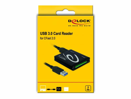 קורא כרטיסי זיכרון Delock CFast 2.0 USB 3.0 