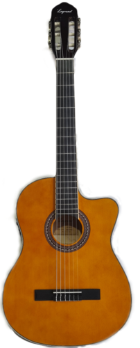 גיטרה קלאסית מוגברת EC-3921C בצבע טבעי כהה מבית Legrand