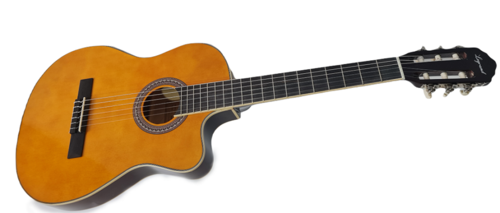 גיטרה קלאסית מוגברת EC-3921C בצבע טבעי כהה מבית Legrand