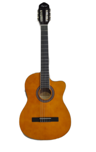 גיטרה קלאסית מוגברת EC-3921C בצבע טבעי כהה מבית Legrand